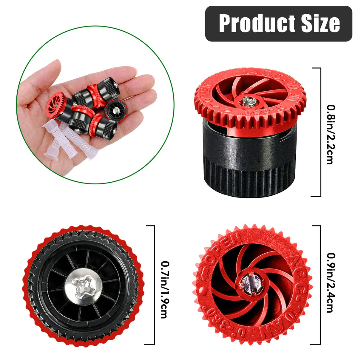 HolyMaji replacement pop-up sprinkler head pack for quick upgrades.
