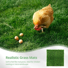 Homaisson artificial grass nesting pad provides comfortable support for eggs and hens