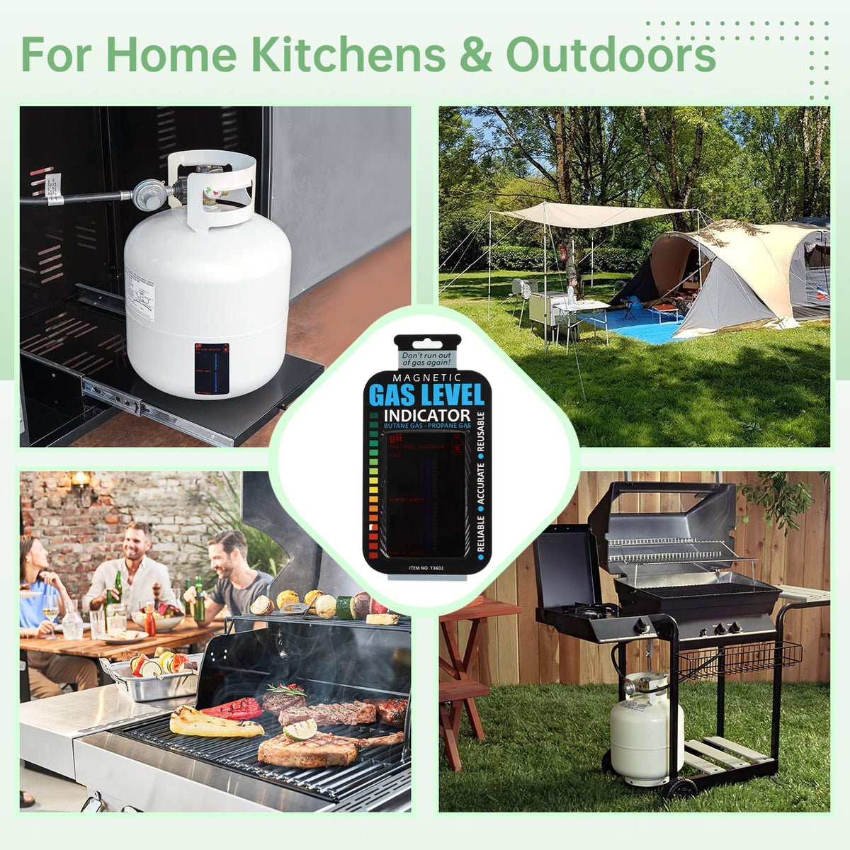 Homaisson outdoor-friendly indicator ideal for camping and barbecues.