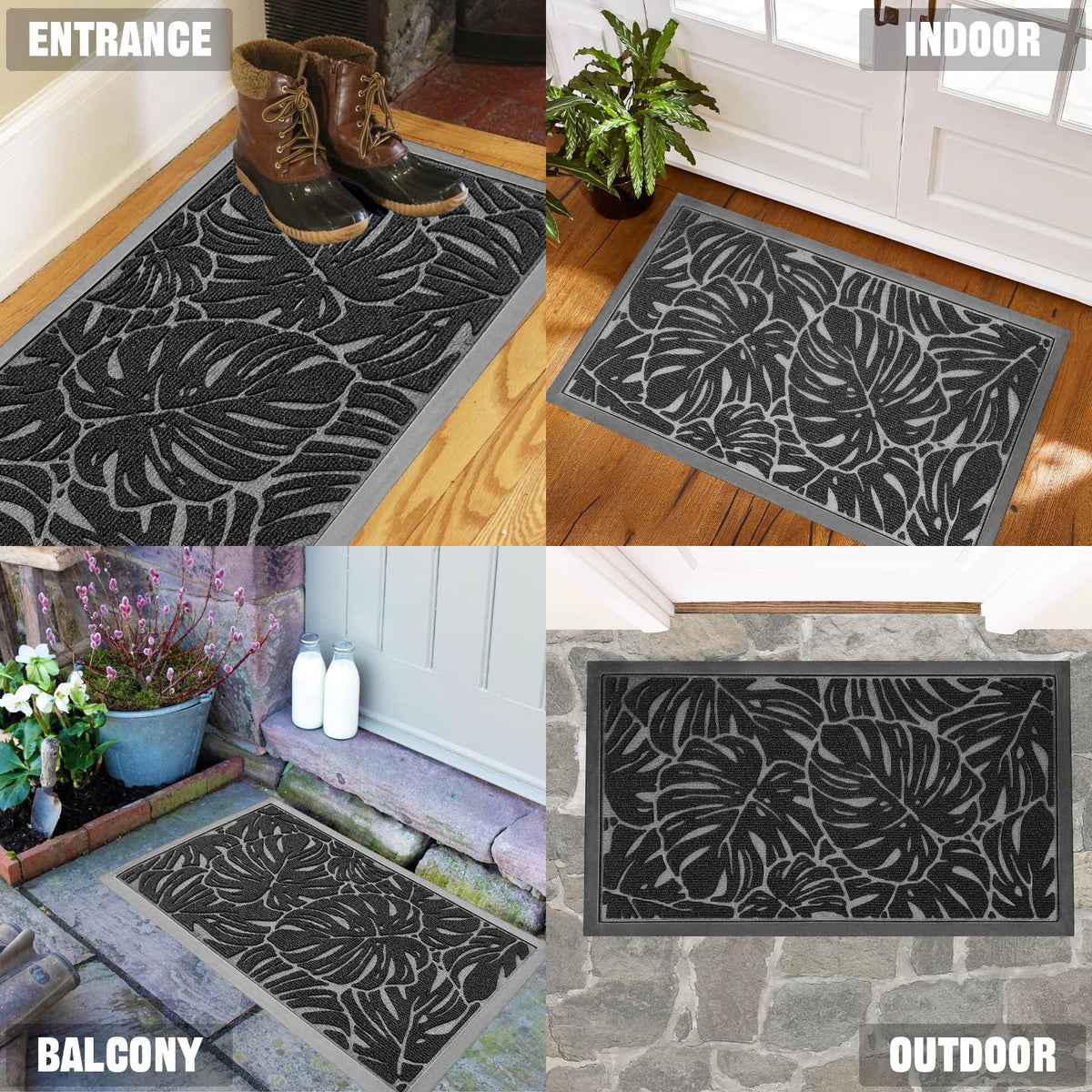 Homantic Monstera easy-clean mat for quick maintenance after rain
