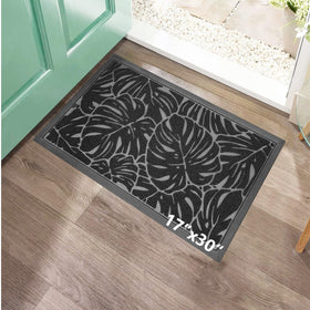 Homantic Monstera weather-resistant mat stays vibrant through seasons