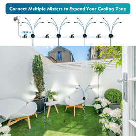Homasky fine mist cools the air and reduces dust on outdoor spaces