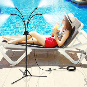 Homasky standing mister with adjustable height up to 5-3ft for versatile outdoor cooling.