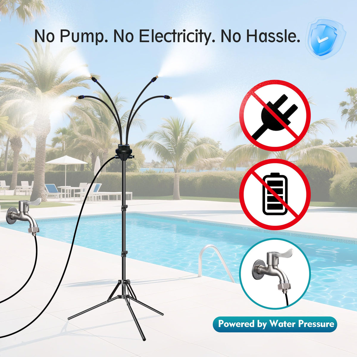Homasky standing mister includes easy-install parts for quick setup.