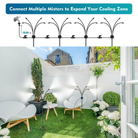 Homasky standing mister is portable, ideal for cooling patios, decks, or lawns.