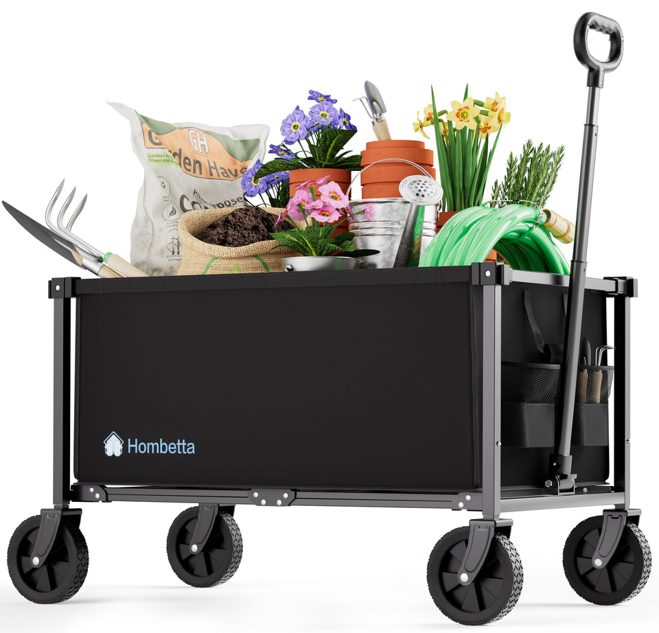 HOMBETTA 29.3-inch wagon shows 150L capacity for groceries and gear