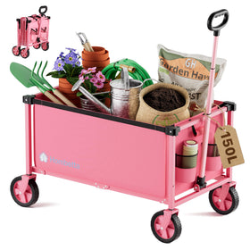 HOMBETTA 29-3inch collapsible wagon with 150L capacity for easy shopping.