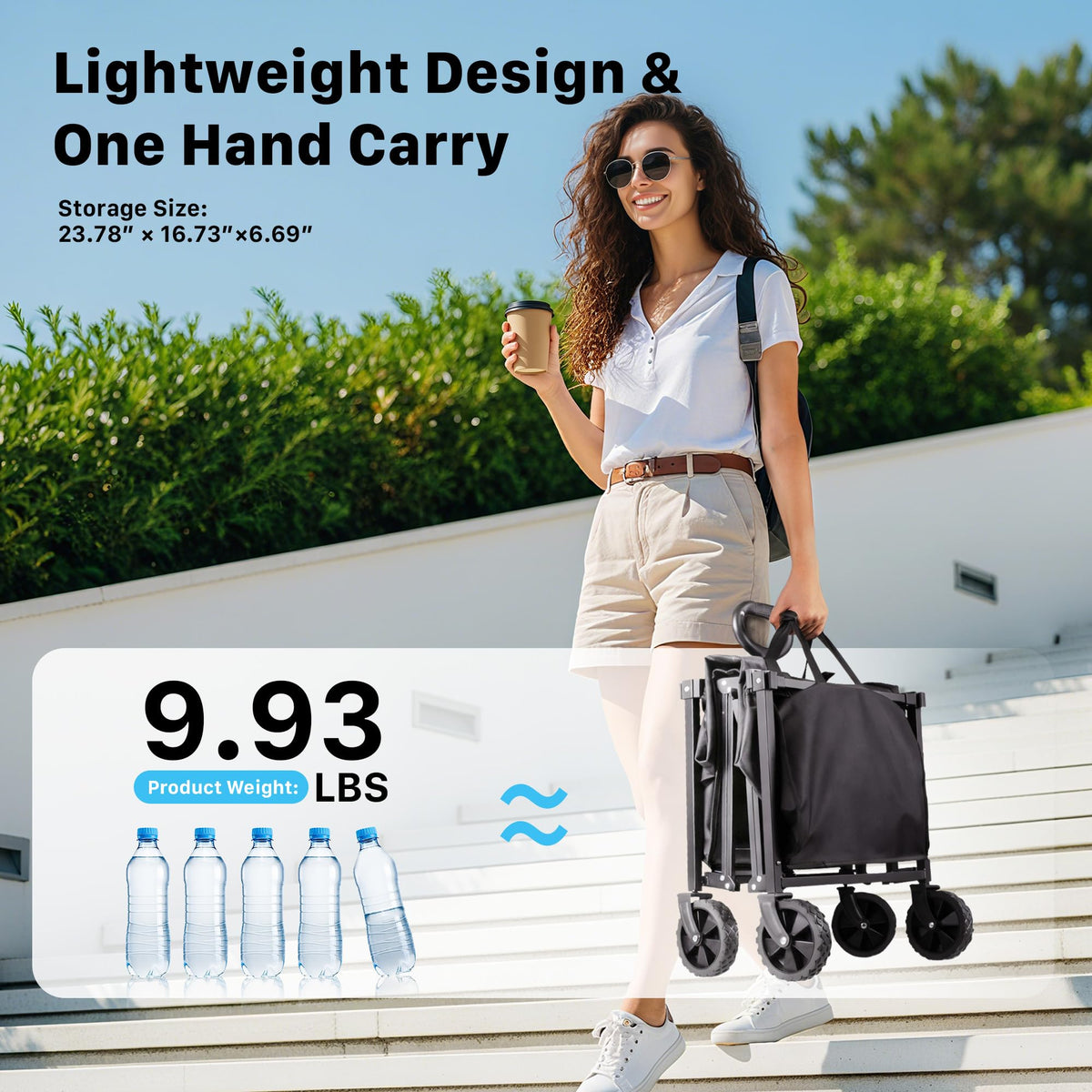 HOMBETTA 360-degree swivel wheels navigate uneven terrain with ease