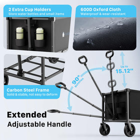 HOMBETTA all-terrain wagon suitable for garden, shopping, and outdoor trips