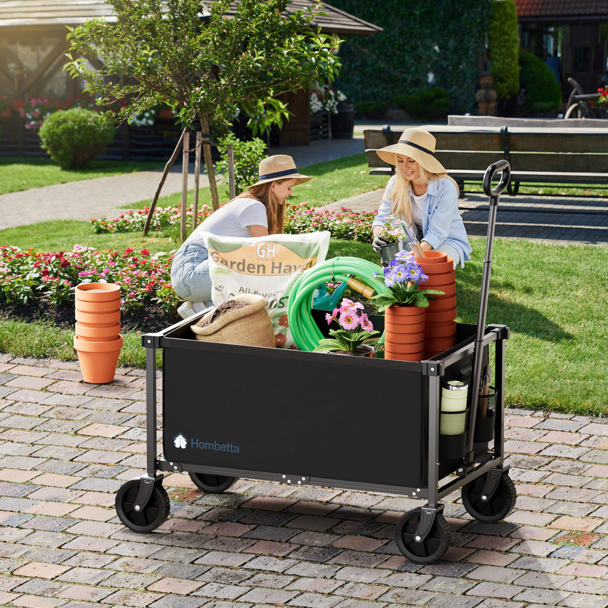 HOMBETTA foldable wagon in flat-fold form fits trunks and closets