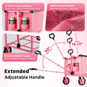 HOMBETTA 360-degree swivel wheels over uneven surfaces.