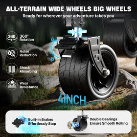 Hombetta wagon 360-degree rotation eases maneuvering tight spots.