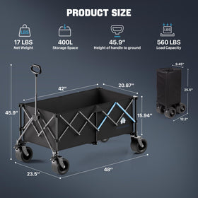 Hombetta wagon accessory-ready frame enables add-ons for versatile tasks.