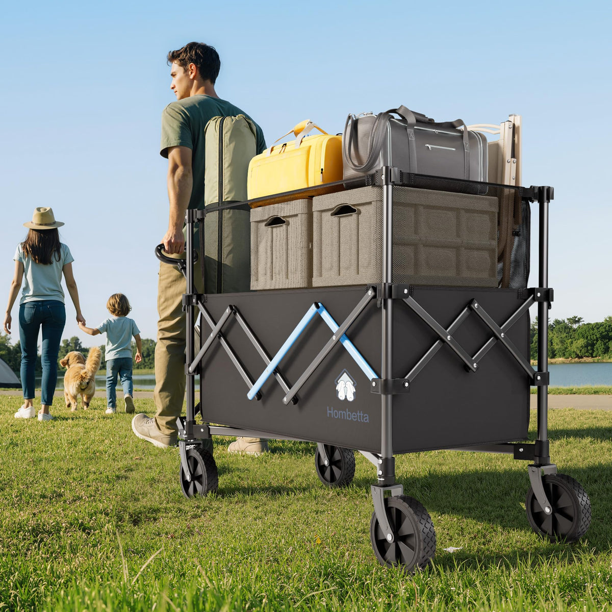 HOMBETTA all-terrain wheels with brakes provide stable movement