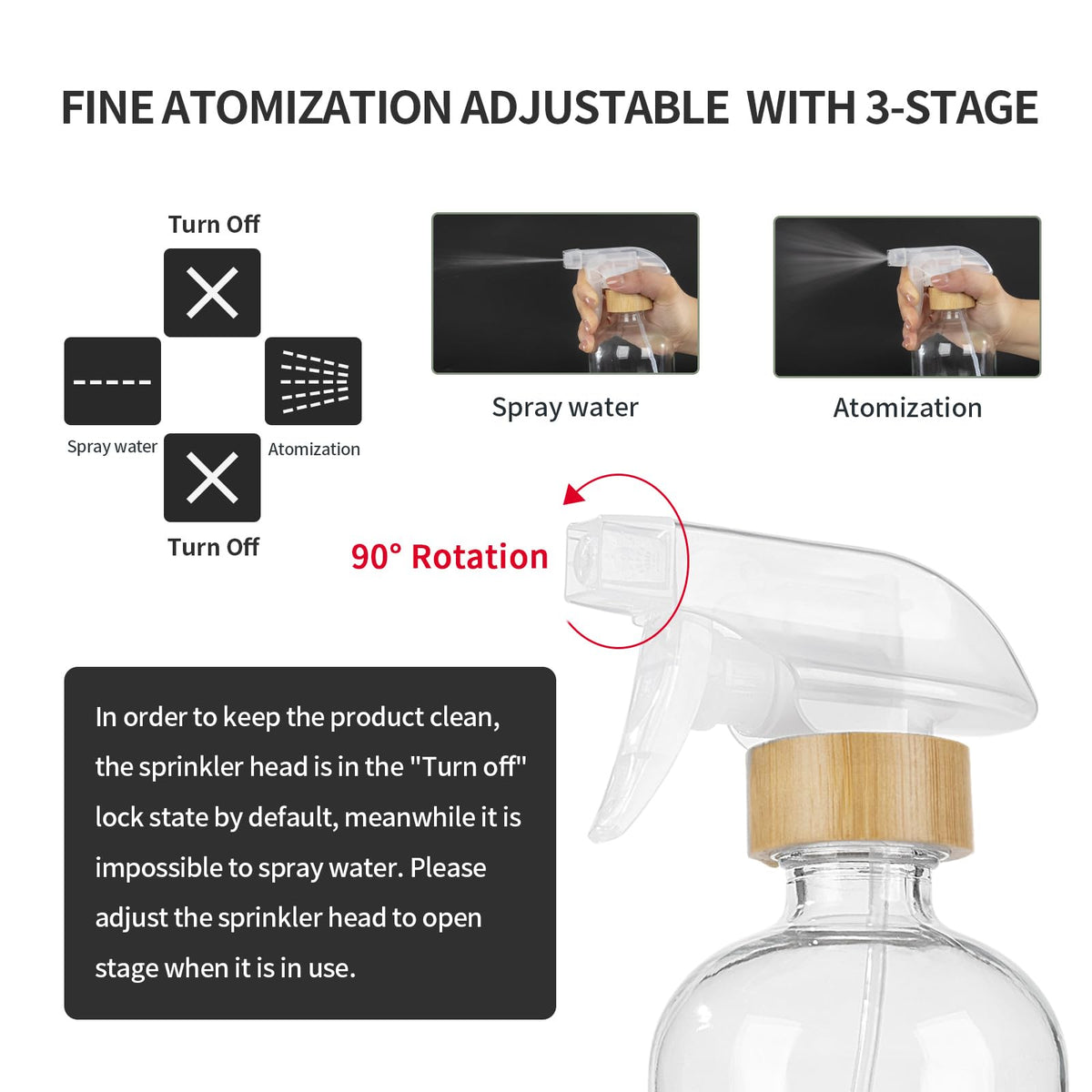 HOMBYS fine atomization delivers uniform spray for efficient cleaning and plant care.