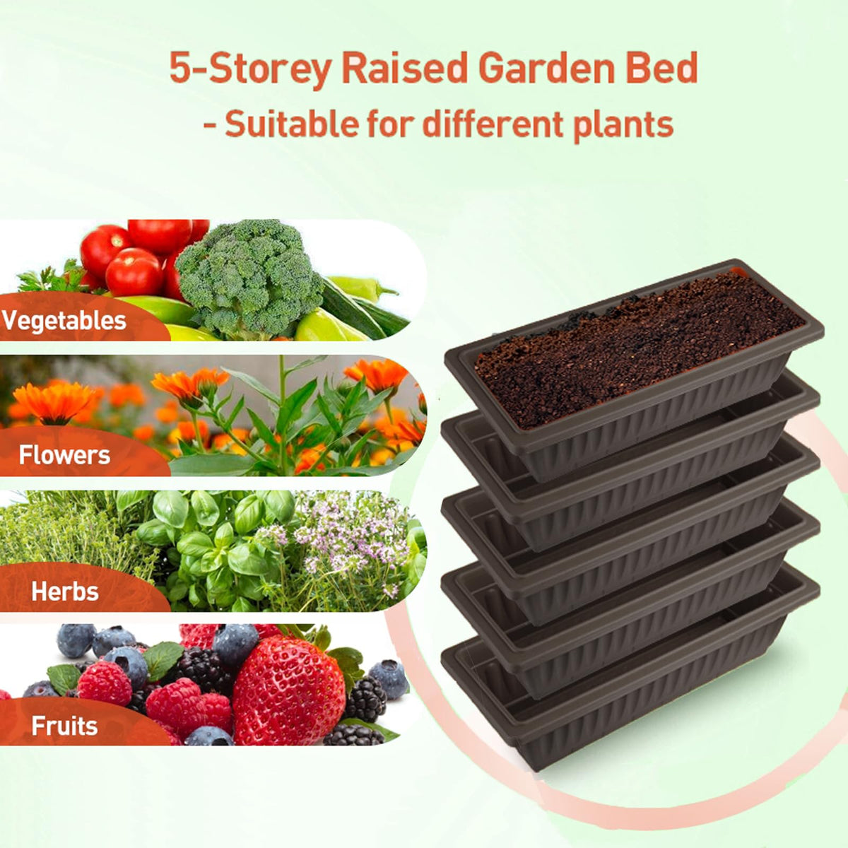 Homdox food-grade plastic bins ensure safe growing of herbs and vegetables.