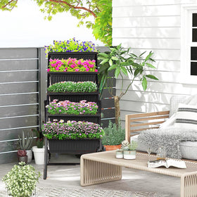 Homdox vertical garden bed with wheels for easy relocation indoors or outdoors.