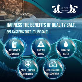 Home and Country USA spa salt dissolves quickly for smooth maintenance tasks.