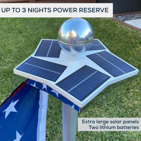 HOME DEPUTY waterproof seal keeps the star flag light performing in all weather.