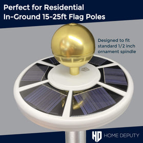 HOME DEPUTY auto on/off flag light for effortless nightly illumination