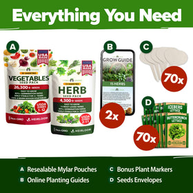 HOME GROWN USA non-GMO heirloom seeds reinforce authenticity and quality.