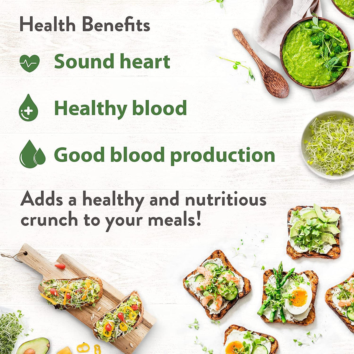 HOME GROWN alfalfa sprouts on a sandwich for fresh crunch