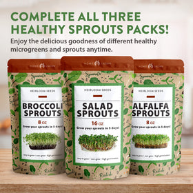 HOME GROWN broccoli seeds storage pack preserves viability between uses