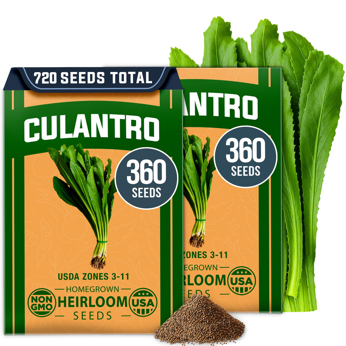 HOME GROWN Culantro seeds pack showcasing heirloom variety for flavorful cooking.