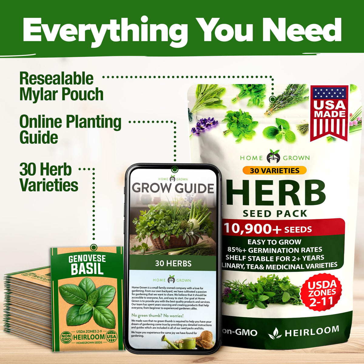 Hydroponic-friendly seeds from HOME GROWN for soil-free growing.