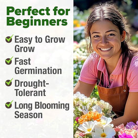 HOME GROWN Moss Rose seeds fast germination supports quick seasonal color.