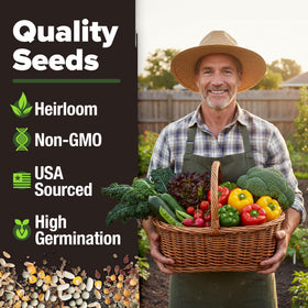 HOME GROWN ten-variety seeds pack ready for seasonal vegetable garden planning.