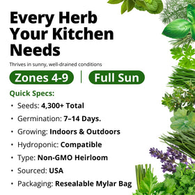HOME GROWN USA-sourced heirloom seeds label on pack.