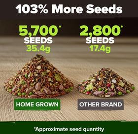 HOME GROWN USA-sourced seeds ensure quality genetics for home gardens.