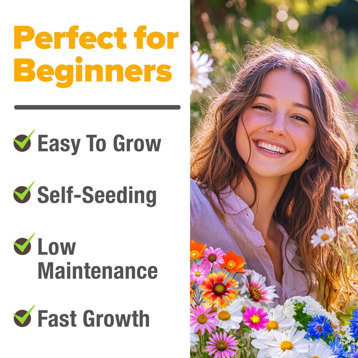 Home Grown color display seeds create bright garden accents all season.