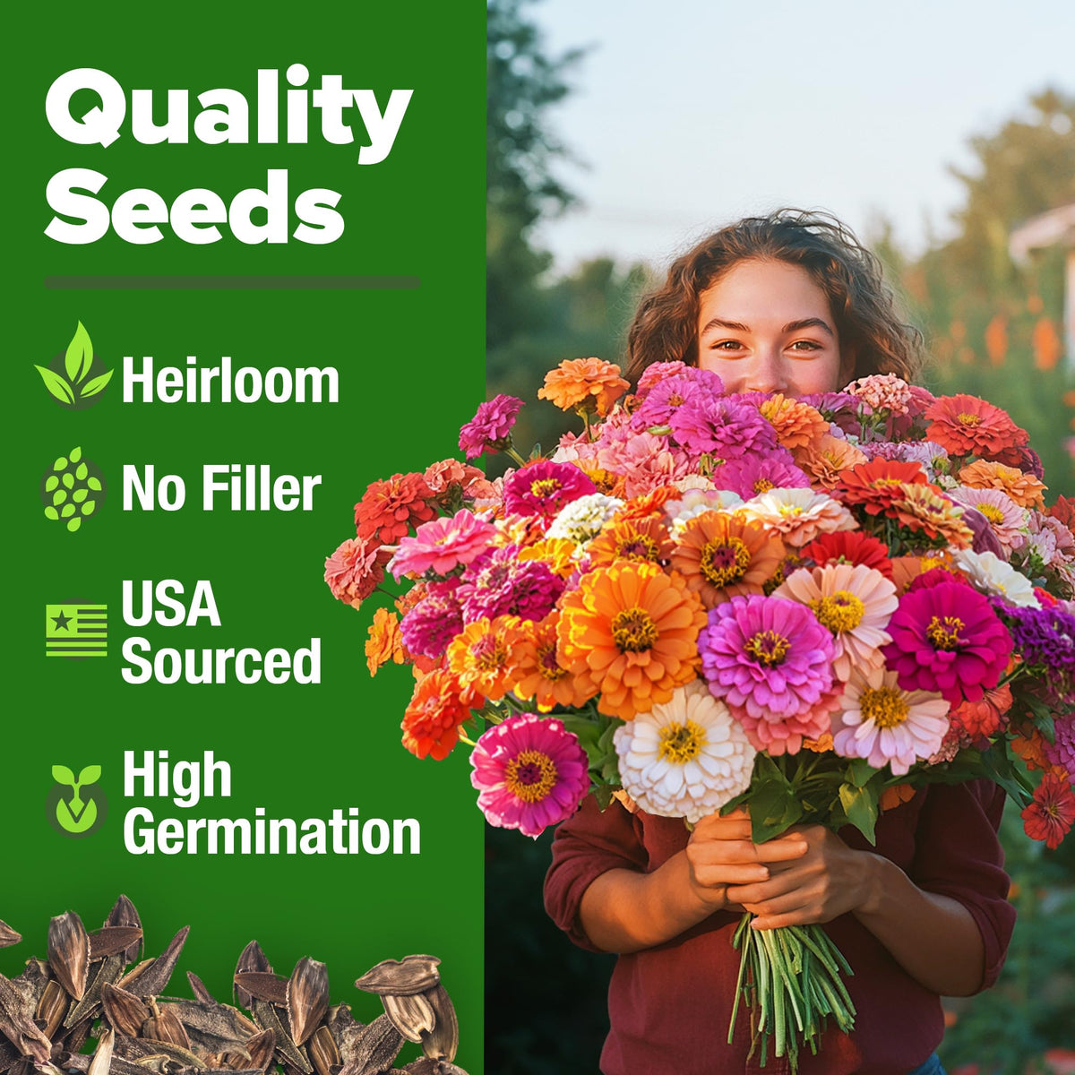 HOME GROWN zinnia seeds edible petals for creative garnishes