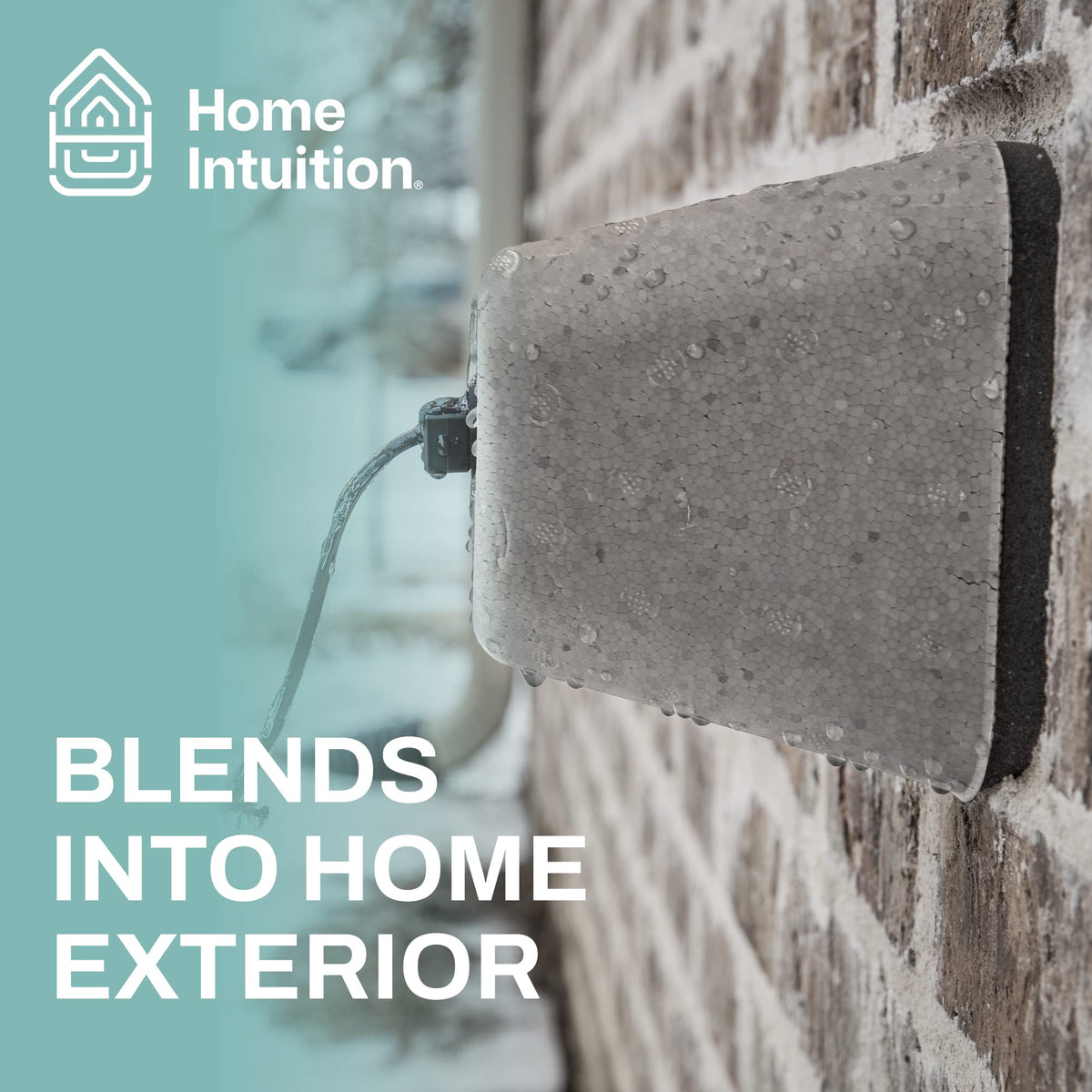 User placing the cover quickly over an outdoor faucet.