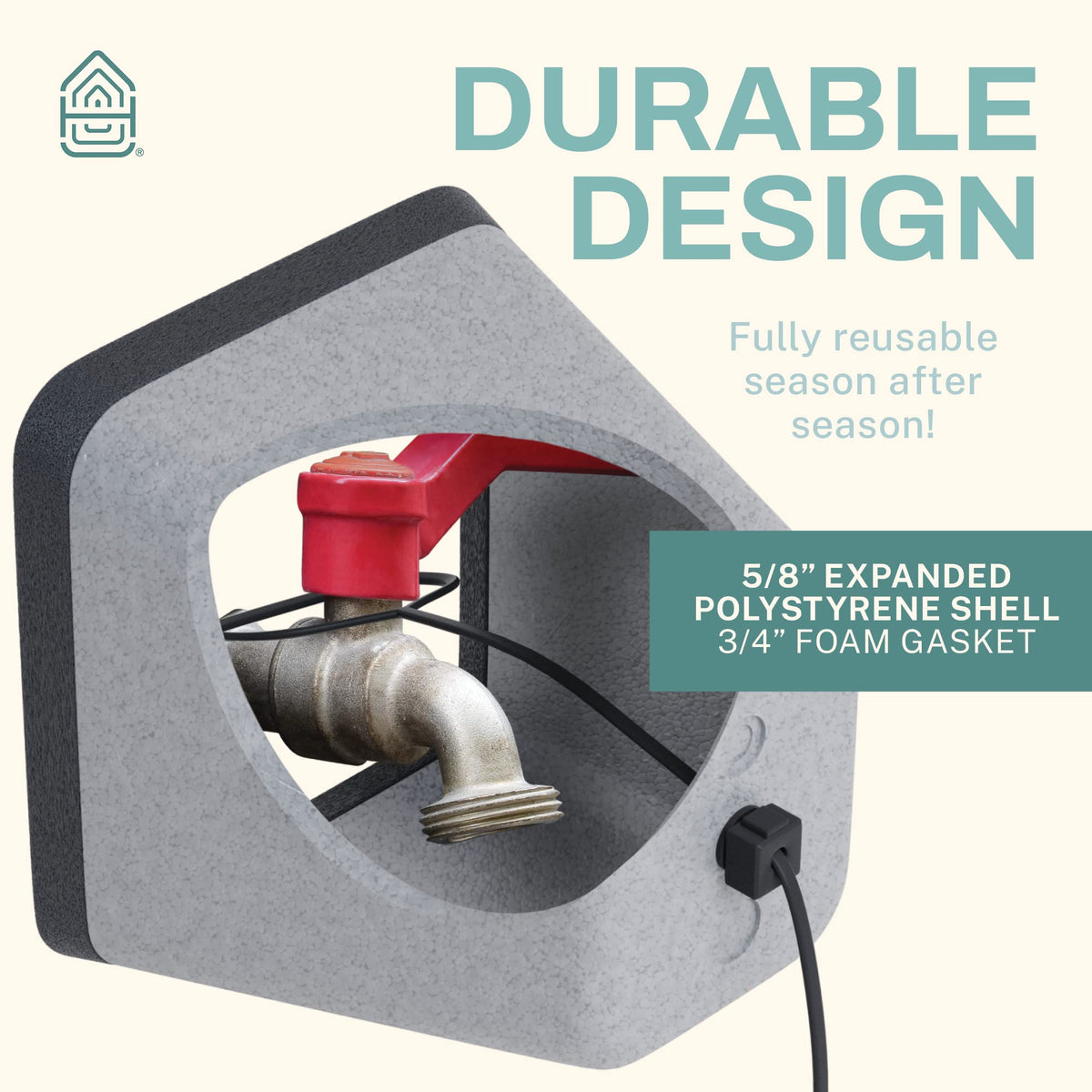 Size reference for Home Intuition faucet cover: 6 x 6 x 7 inches.