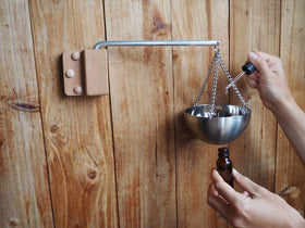 Home Sauna Experience hanging aromatherapy bowl diffuses aroma as heat rises gently