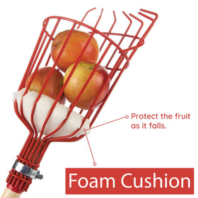 Basket attached to standard pole for easy reach.