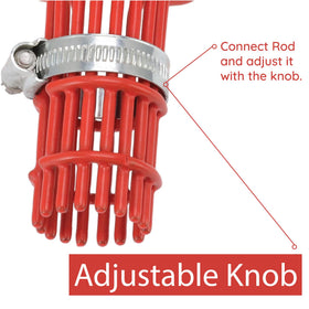 Durable vinyl-coated basket protects delicate fruit from bruising.