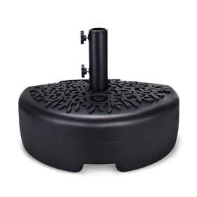 Home Zone Living base with 40lb water fill securing a patio umbrella
