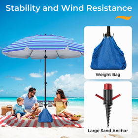 HOMEDEMO umbrella with built-in table beside you at the beach