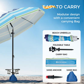 HOMEDEMO blue-green-white canopy complements coastal outdoor spaces