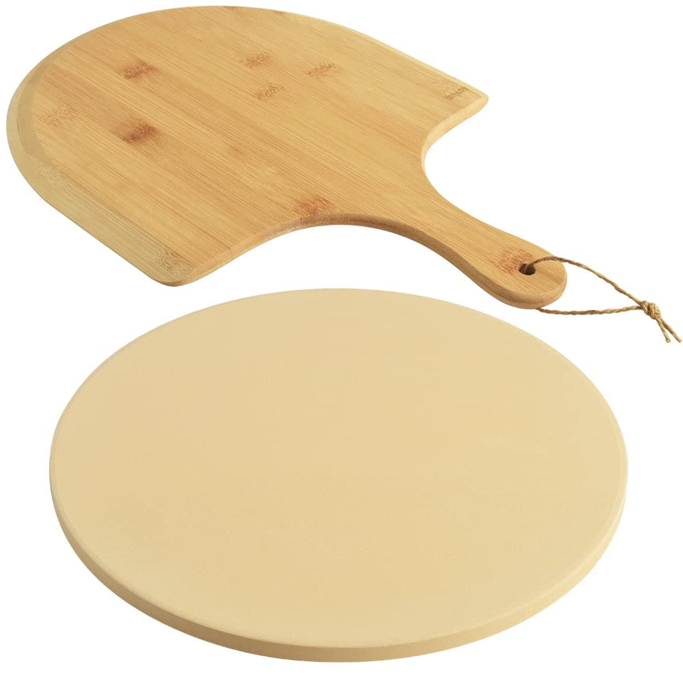 homEdge pizza stone 12-inch round, even heating for crisp crusts.