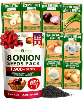 HOME GROWN 8 onion varieties mix bulbs ready for garden planting.