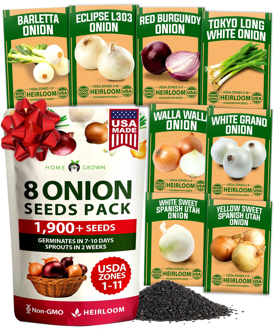 HOME GROWN 8 onion varieties mix bulbs ready for garden planting.