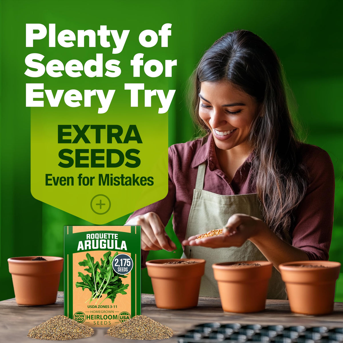 HOME GROWN Arugula seeds kitchen-uses elevate salads and sandwiches.