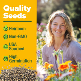 HOME GROWN butterfly garden seed mix attracts pollinators with bright blooms