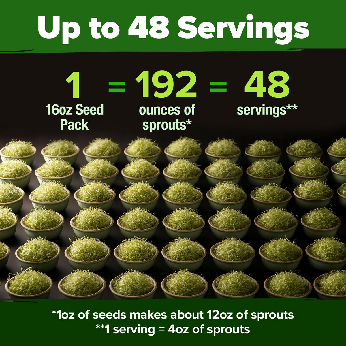 HOME GROWN fast germination sprouts in about five days with simple care