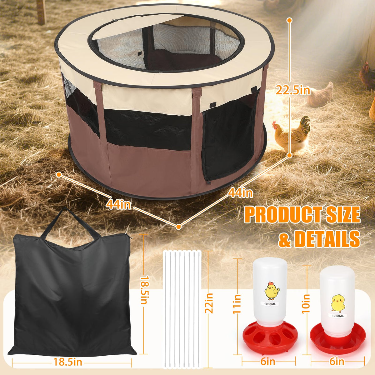 Homelfin brooder box pop-up design unfolds in seconds for quick setup